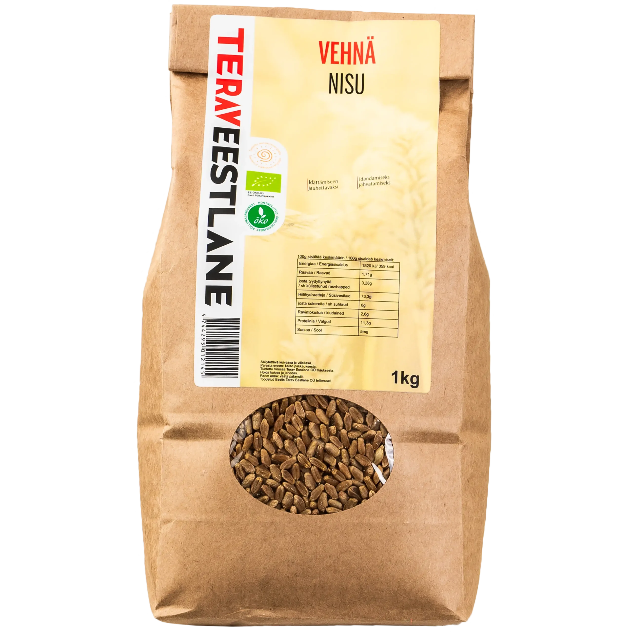 Vehnä 1kg luomu Terav Eestlane