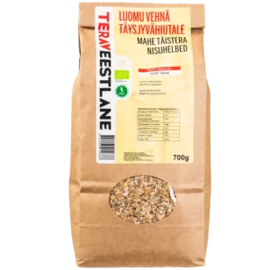 Vehnä täysjyvähiutale 700g luomu. Terav Eestlane