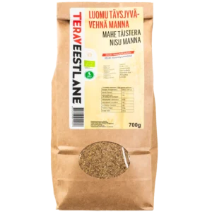 Täysjyvävehnä manna 700g luomu Terav Eestlane