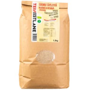 TÄYSJYVÄ KARKEA VEHNÄJAUHO 1,5kg tyyppi 1050 luomu Terav Eestlane